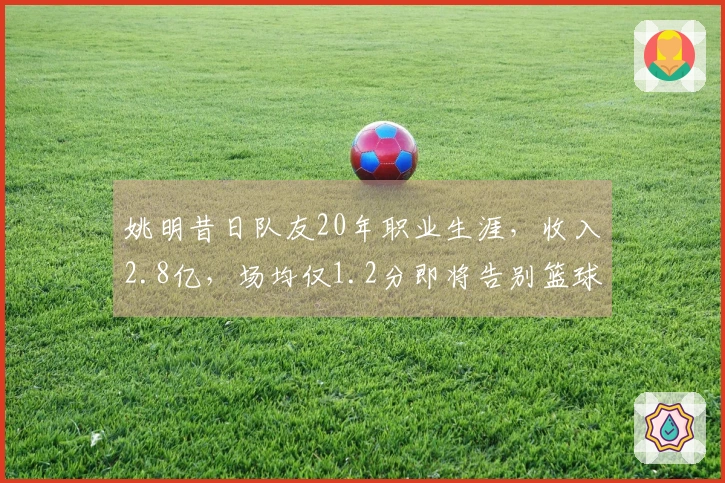 姚明昔日队友20年职业生涯，收入2.8亿，场均仅1.2分即将告别篮球场